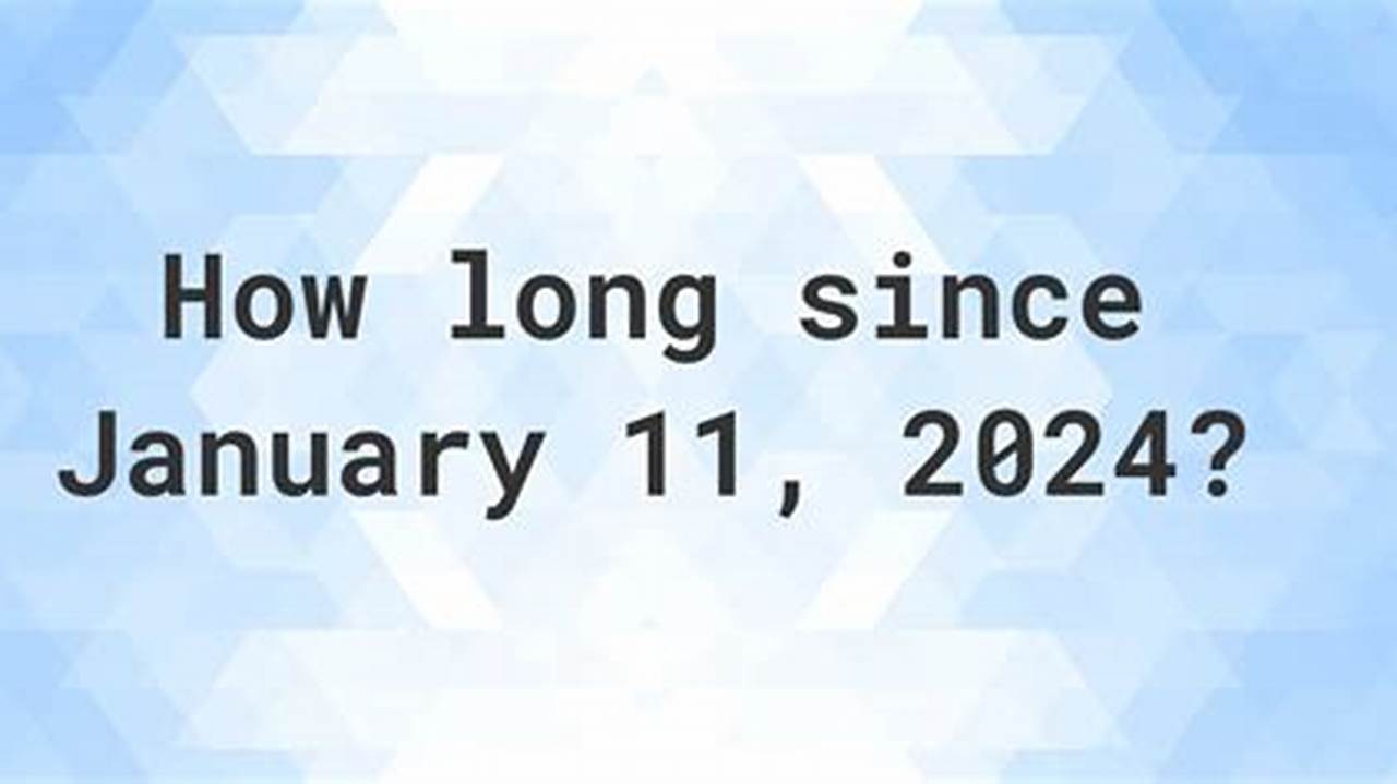 How Many Days Until January 11 2024