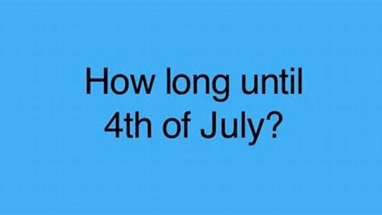 How Many Days Until July 4 2025