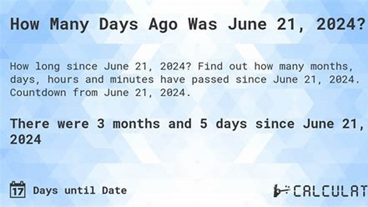 How Many Days Until June 21 2024 Countdown