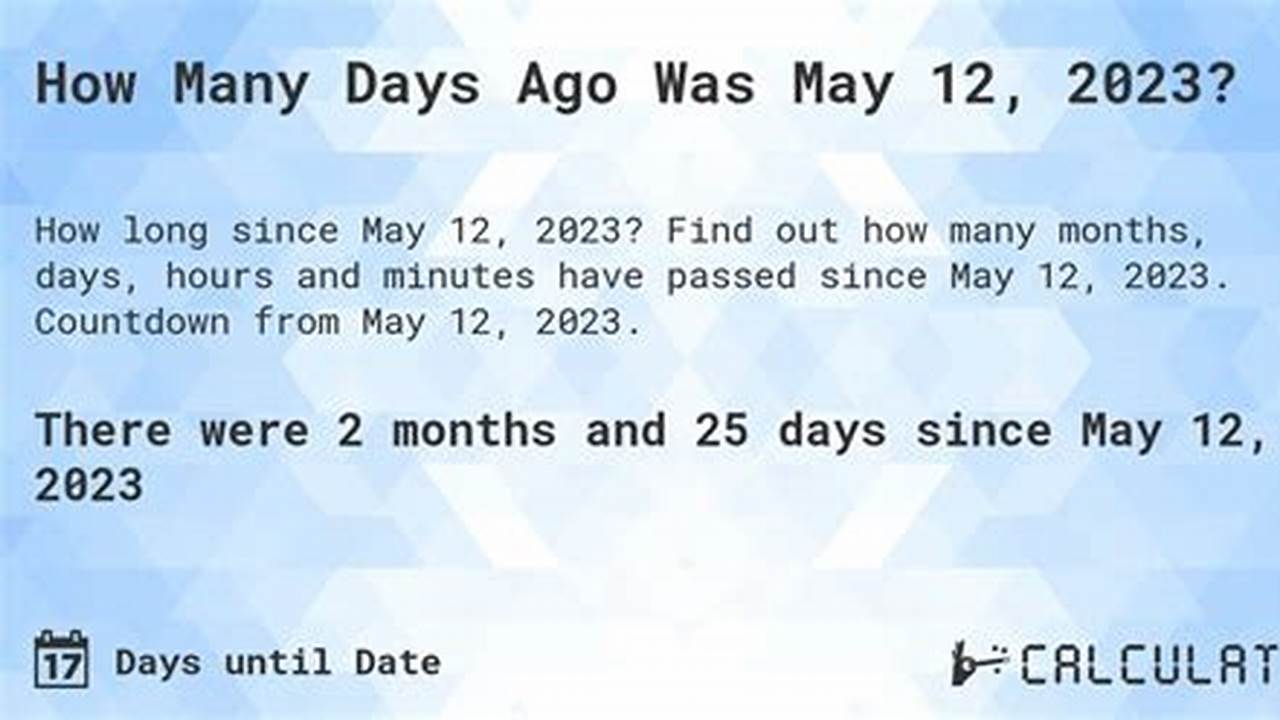How Many Days Until May 12 2025
