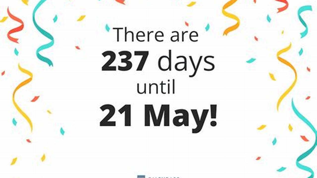 How Many Days Until May 21st 2024