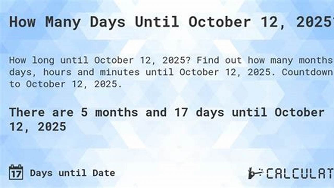 How Many Days Until October 27th 2025
