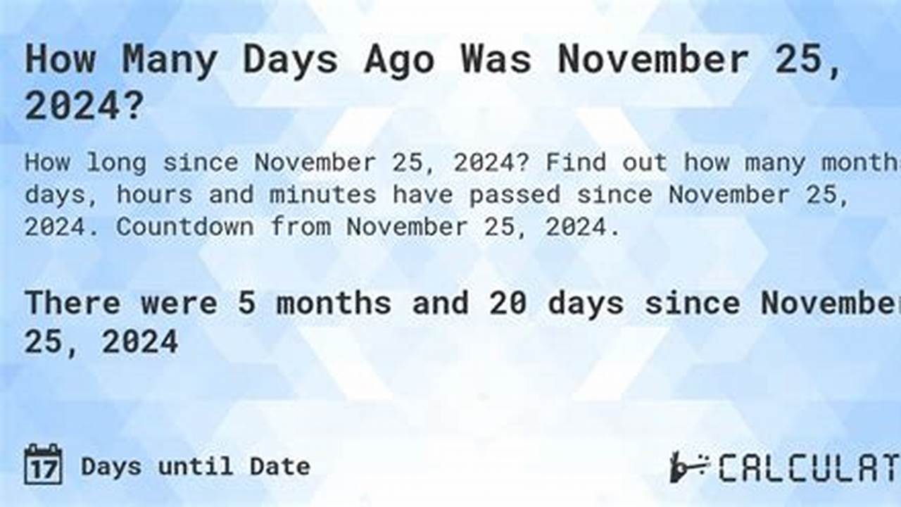 How Many Hours Until November 2024