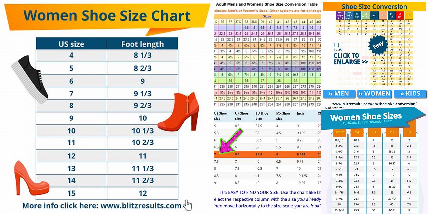 How Many Inches Is A Women's Size 12 Shoe