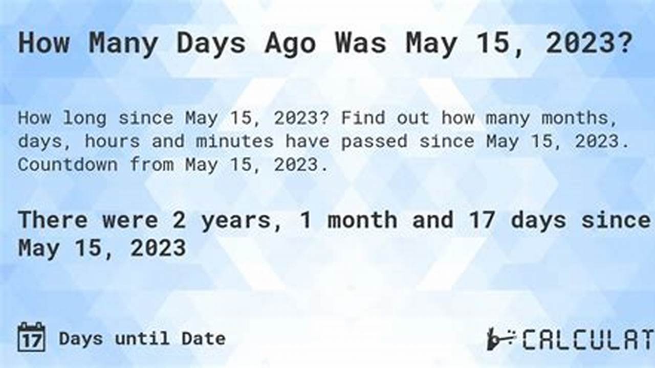 How Many More Days Till May 1 2024