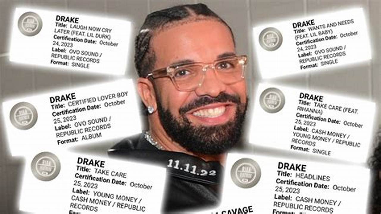 How Many Platinums Does Drake Have 2024