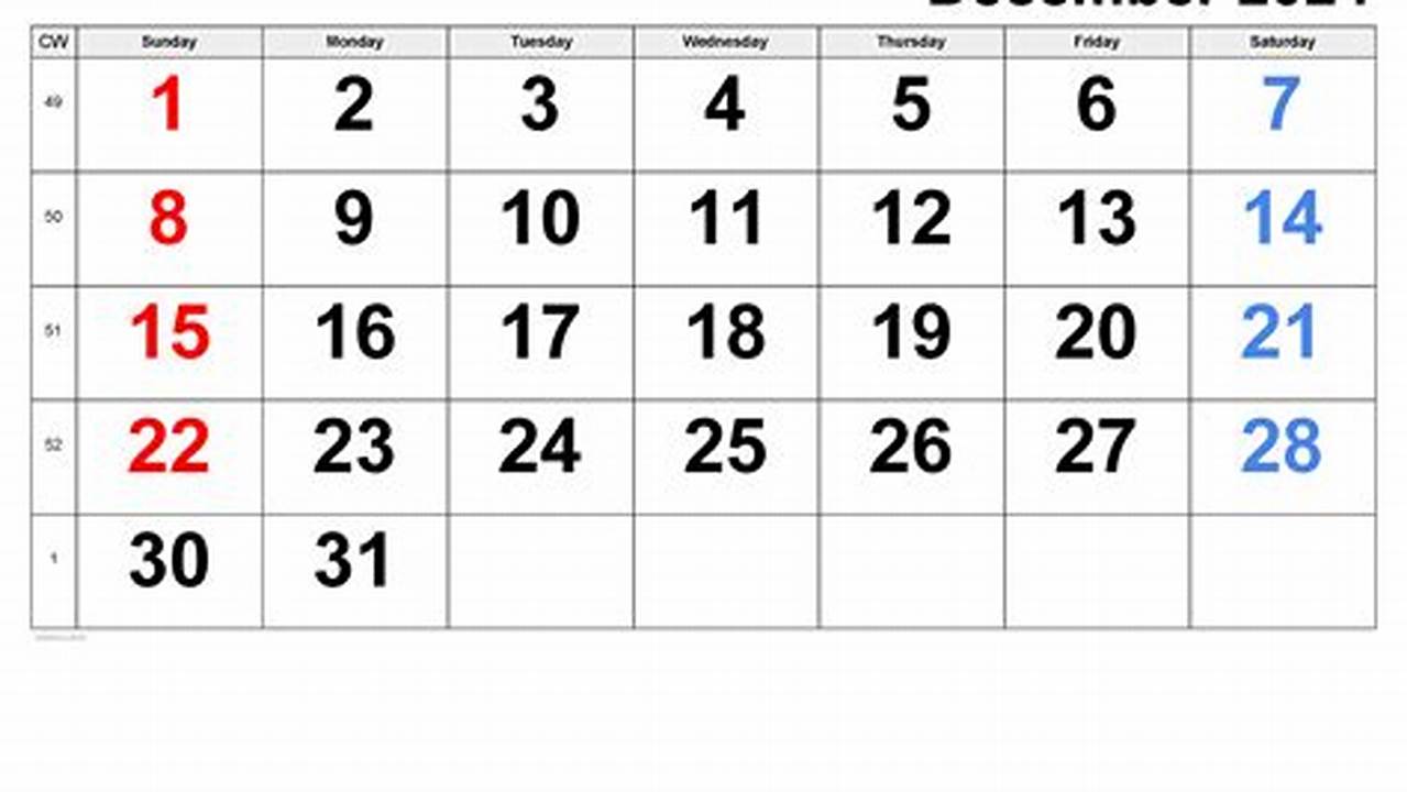 How Many Weeks Between Now And December 2024