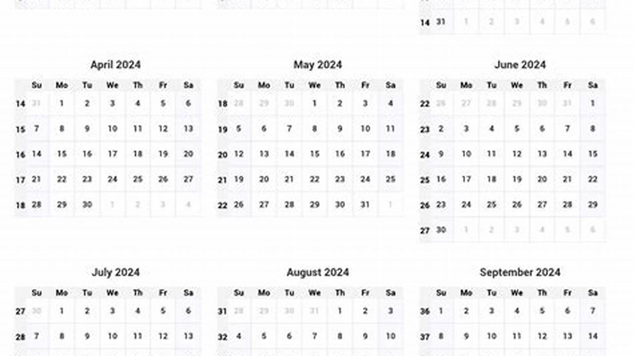 How Many Weeks From February To June 2024