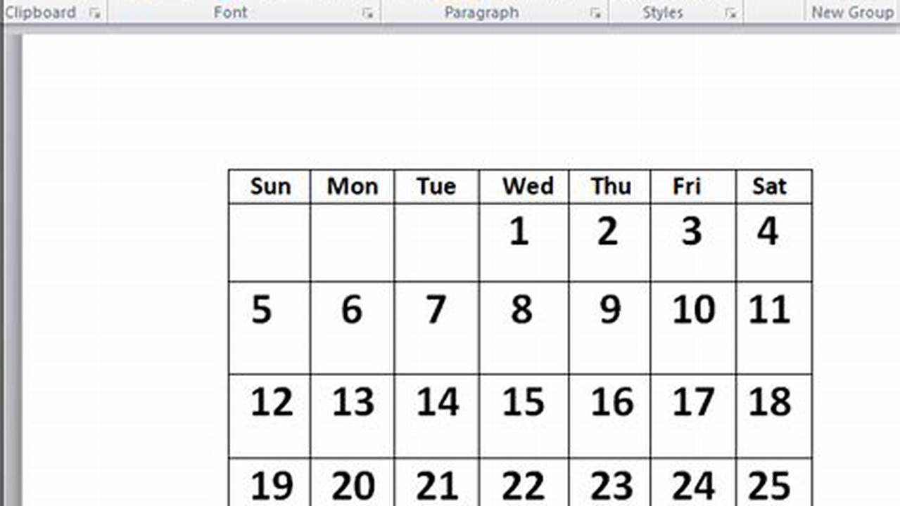How To Add A Calendar In Word Document