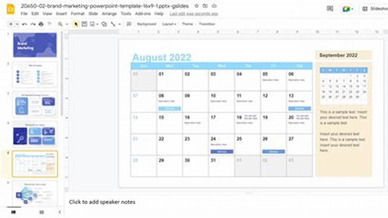 How To Add A Calendar To Google Slides