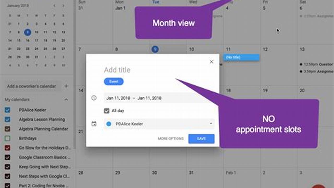 How To Add Appointment Slots To Google Calendar