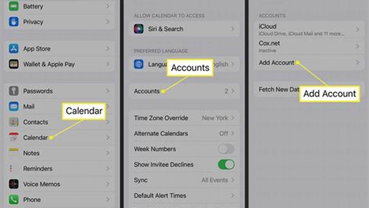 How To Add Calendar Account To Iphone