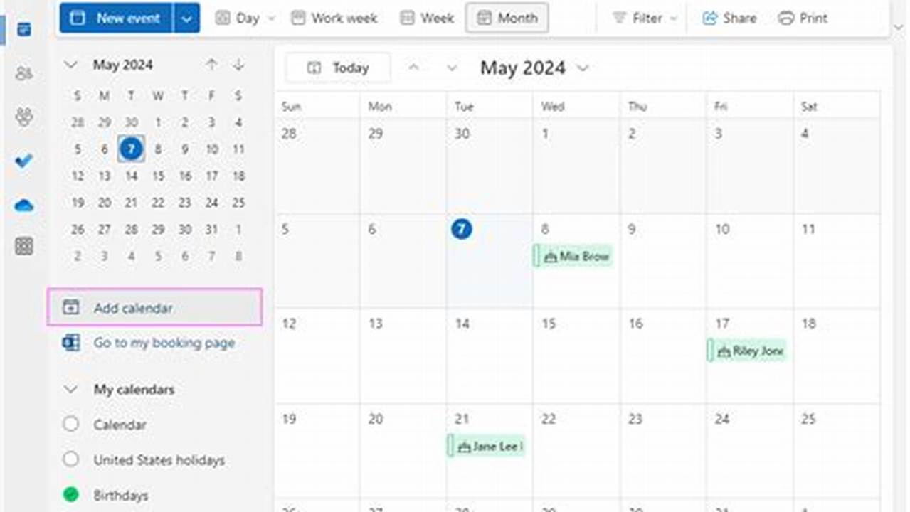 How To Add Calendar In Outlook App