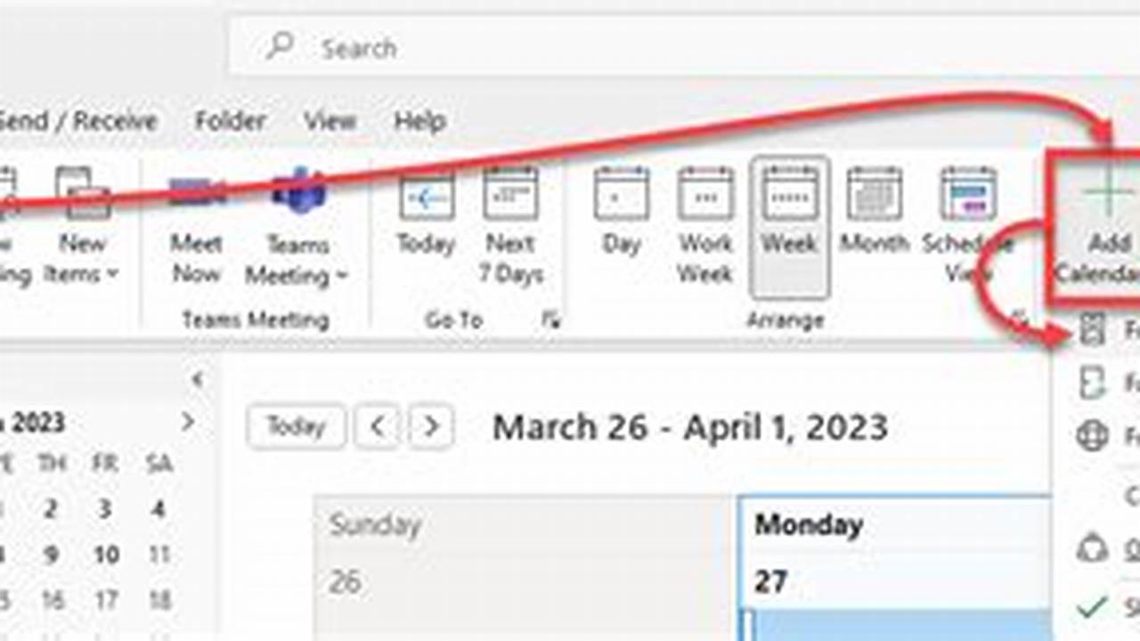 How To Add Calendar To Outlook Mail View