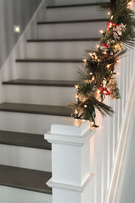 How To Attach Garland To Stair Rail