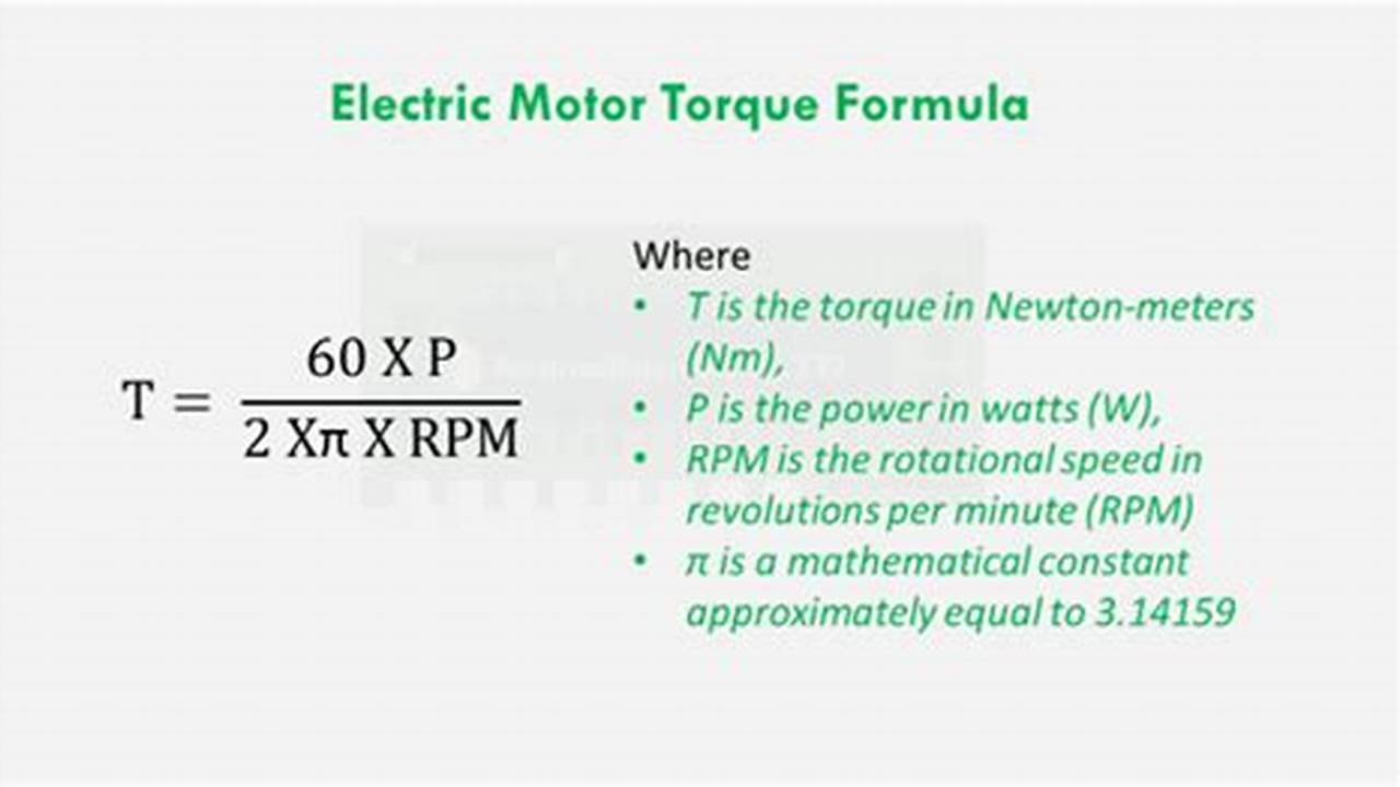 How To Calculate Motor Torque