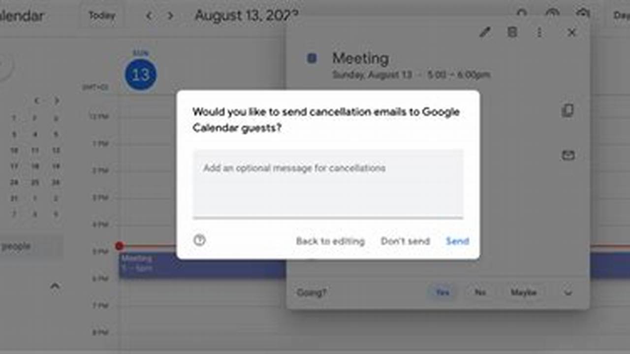 How To Cancel Google Calendar Event With Note