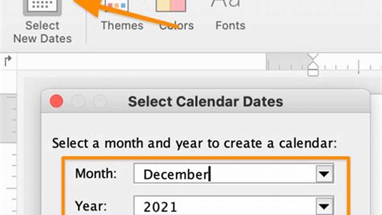 How To Change Calendar Dates In Word