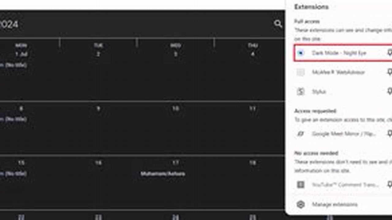 How To Change Google Calendar To Dark Mode Desktop