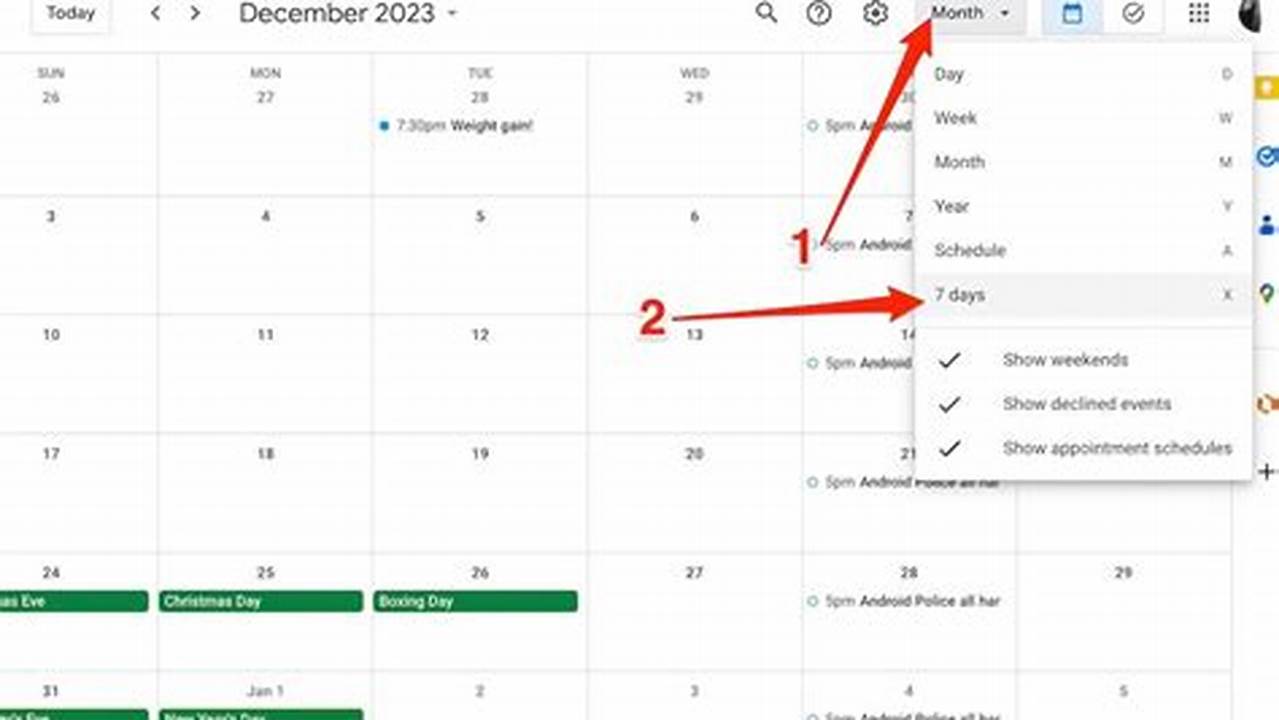 How To Change Google Calendar View