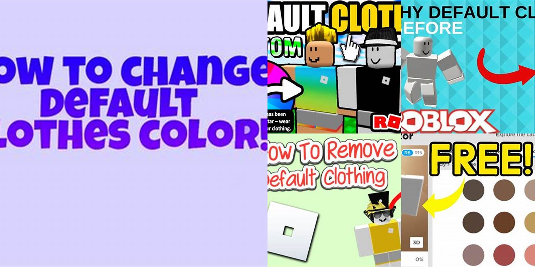How To Change The Color Of Your Default Clothing Roblox
