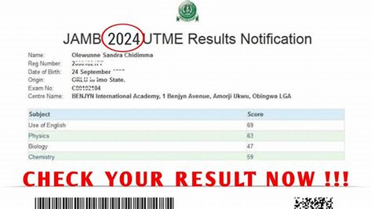 How To Check Jamb Result 2024