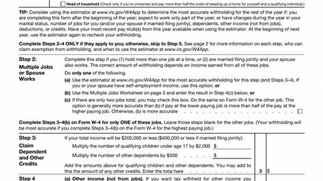 How To Complete W-4 Form 2025