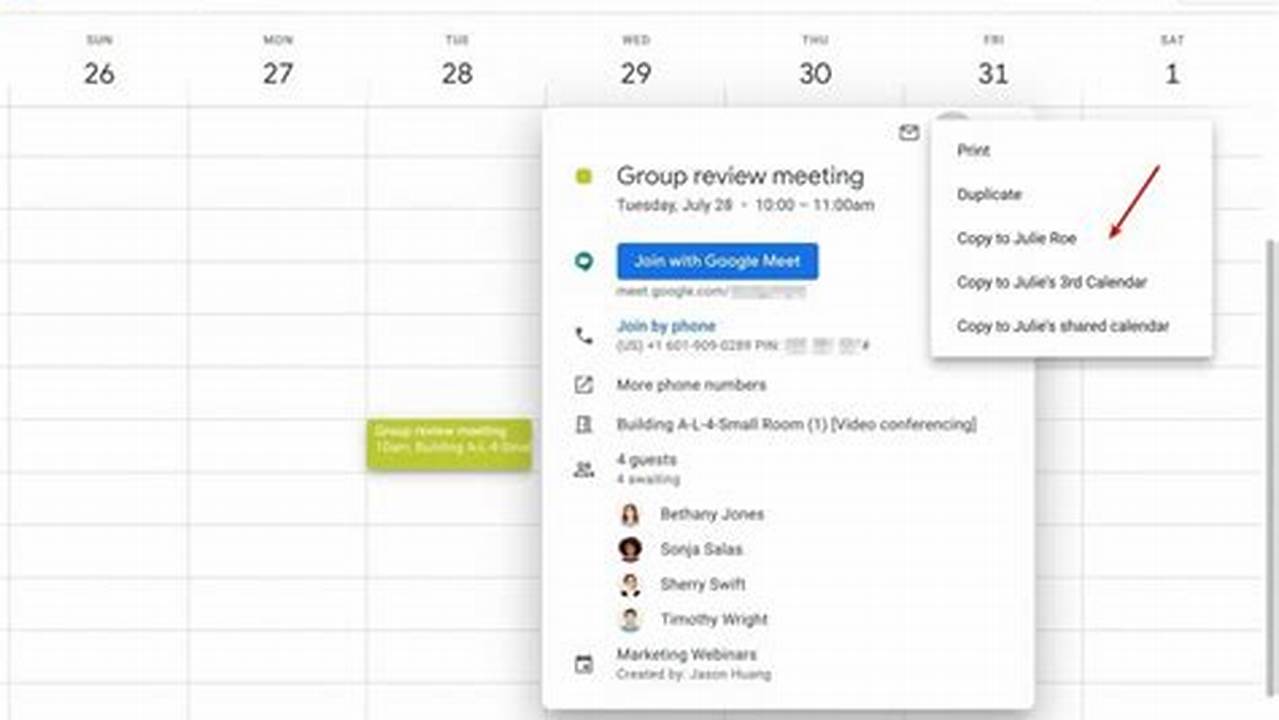 How To Copy An Event On Google Calendar
