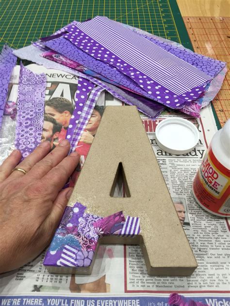 How To Cover Cardboard Letters With Fabric