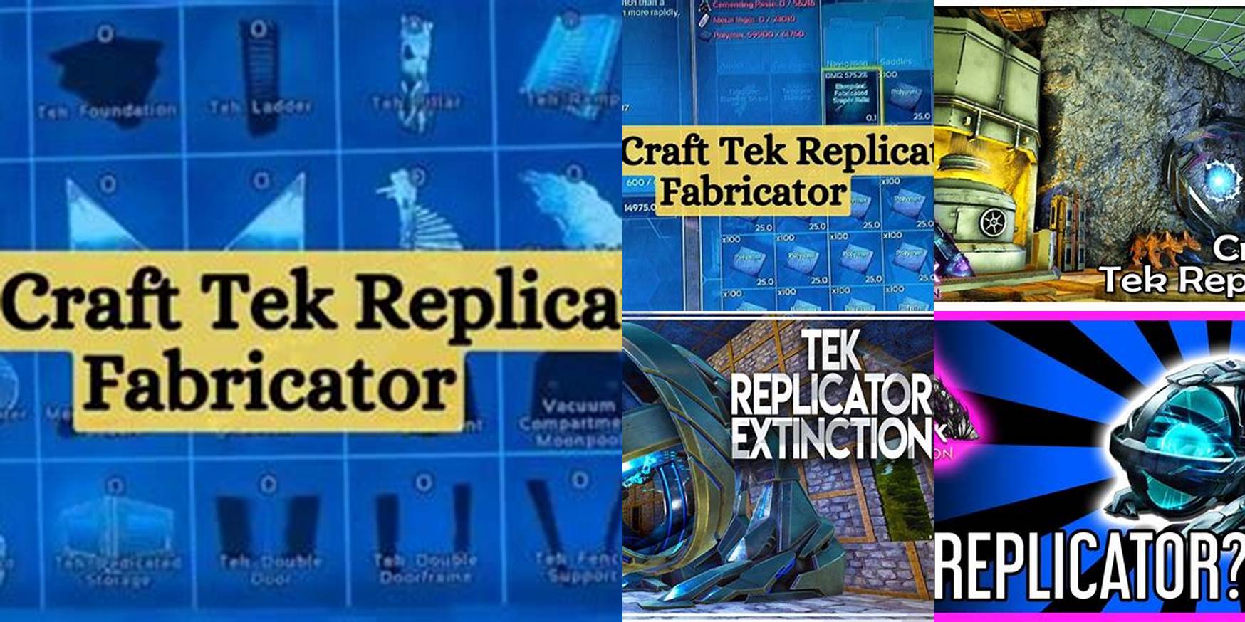 How To Craft Tek Replicator In Fabricator