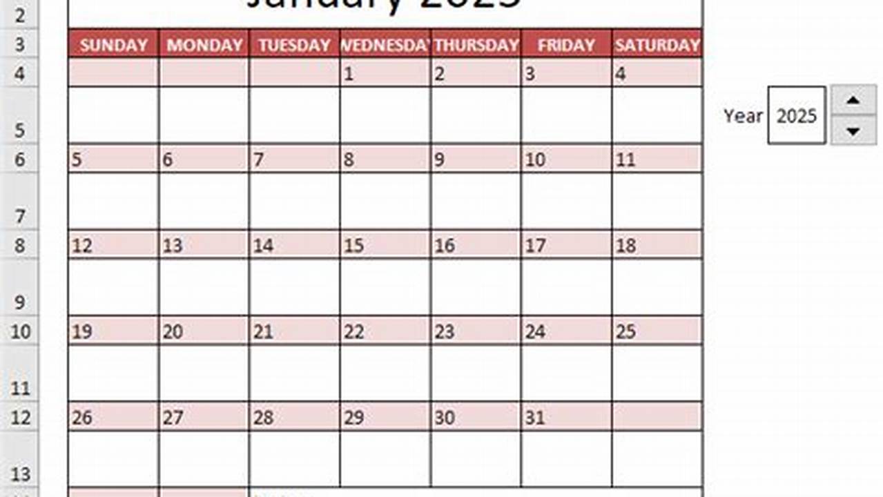 How To Create A 2025 Calendar In Excel Using Two