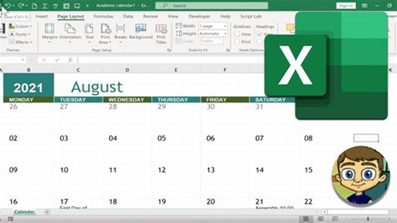 How To Create A Calendar In Excel Youtube