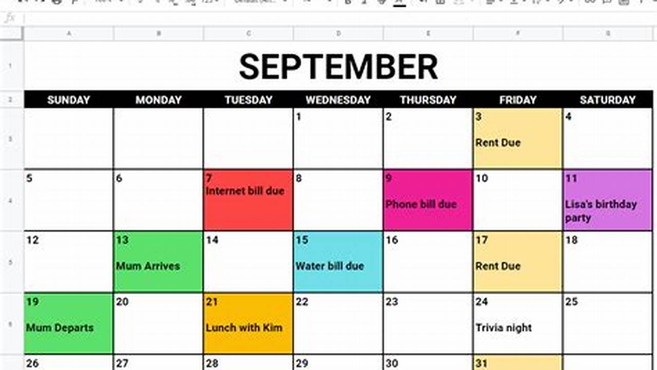 How To Create A Calendar Template In Google Docs