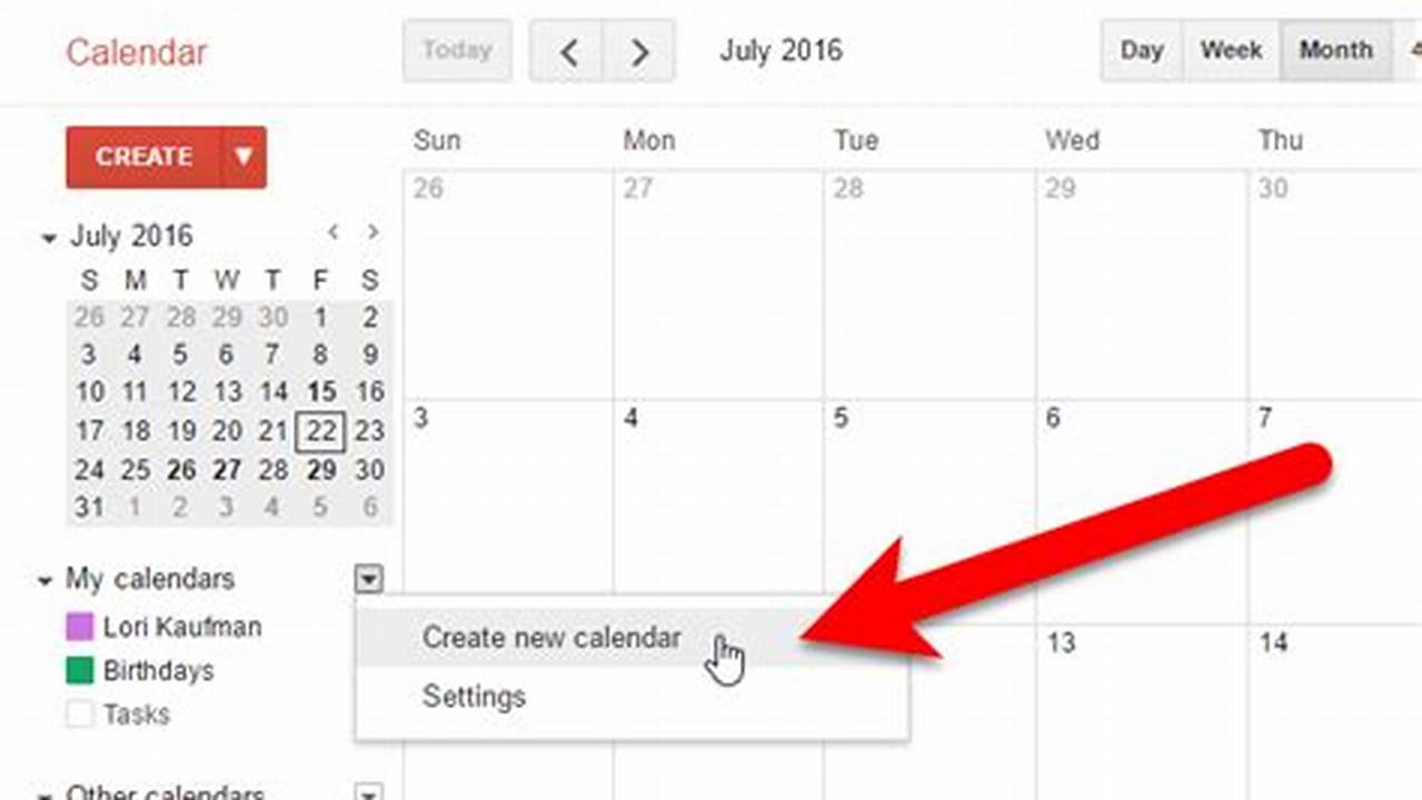 How To Create A New Shared Google Calendar