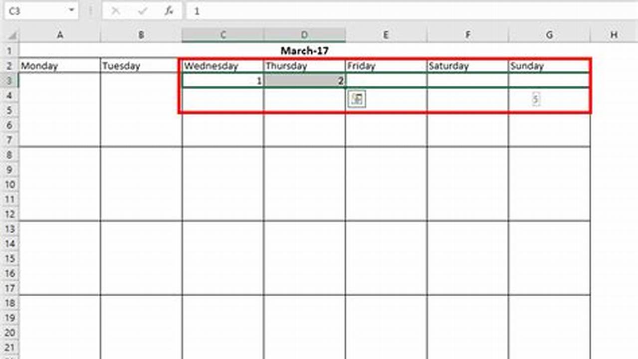 How To Create Calendar In Excel Sheet