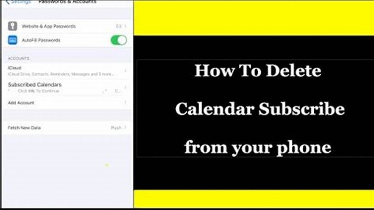 How To Delete Calendar Subscription