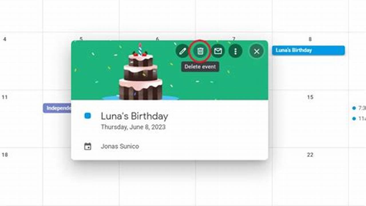How To Delete One Birthday From Google Calendar