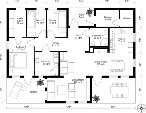 Floorplan Architecture Plan House. 342177 Vector Art at Vecteezy