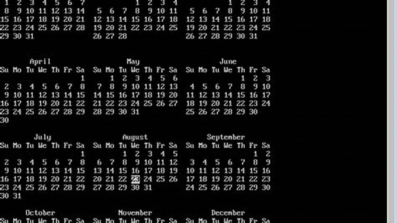 How To Display Calendar In Linux