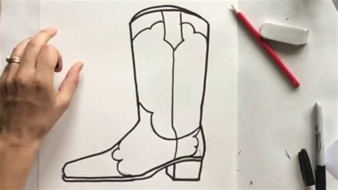How to Draw Cowboy Boots YouTube