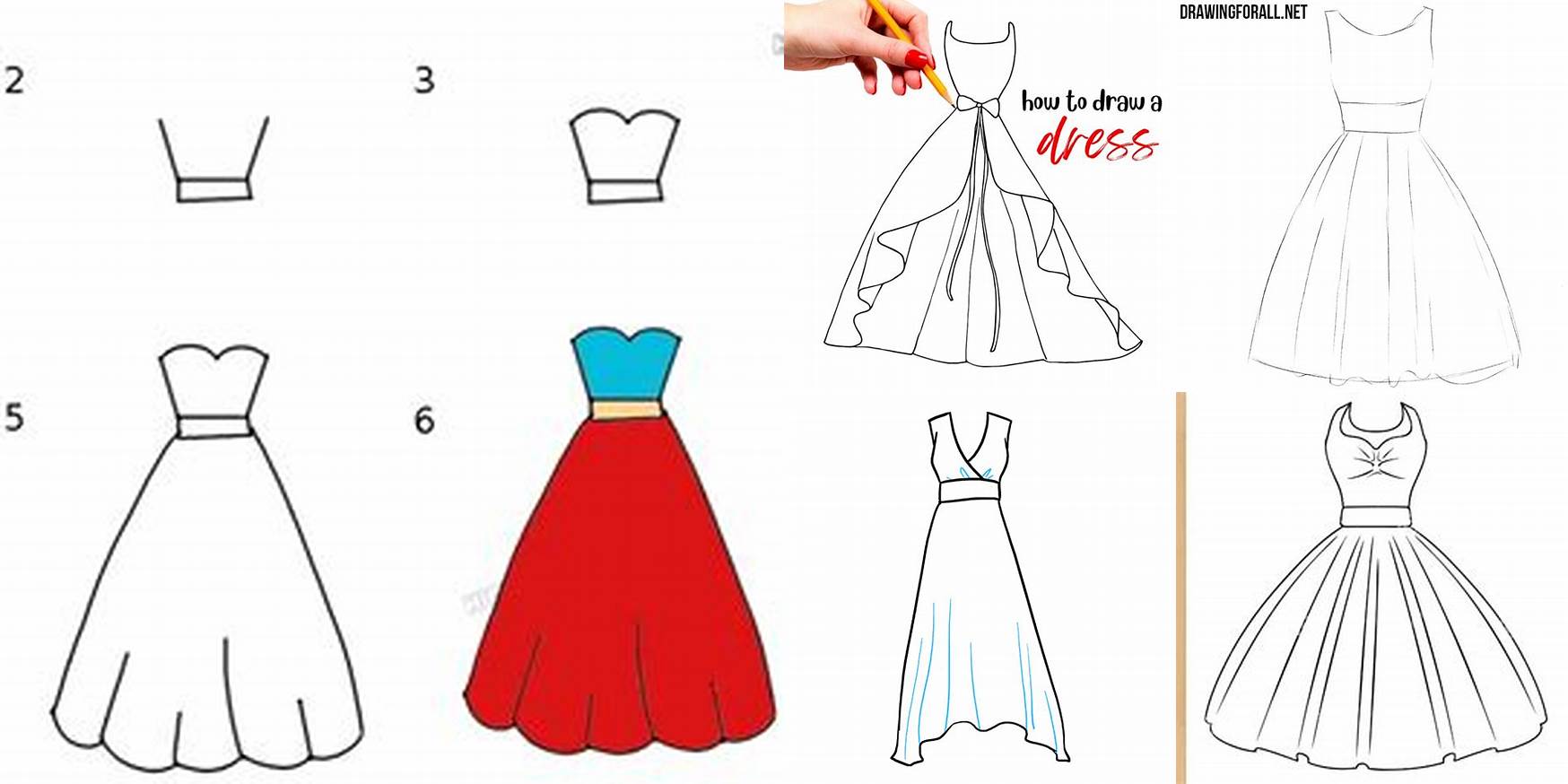 How To Draw A Easy Dress