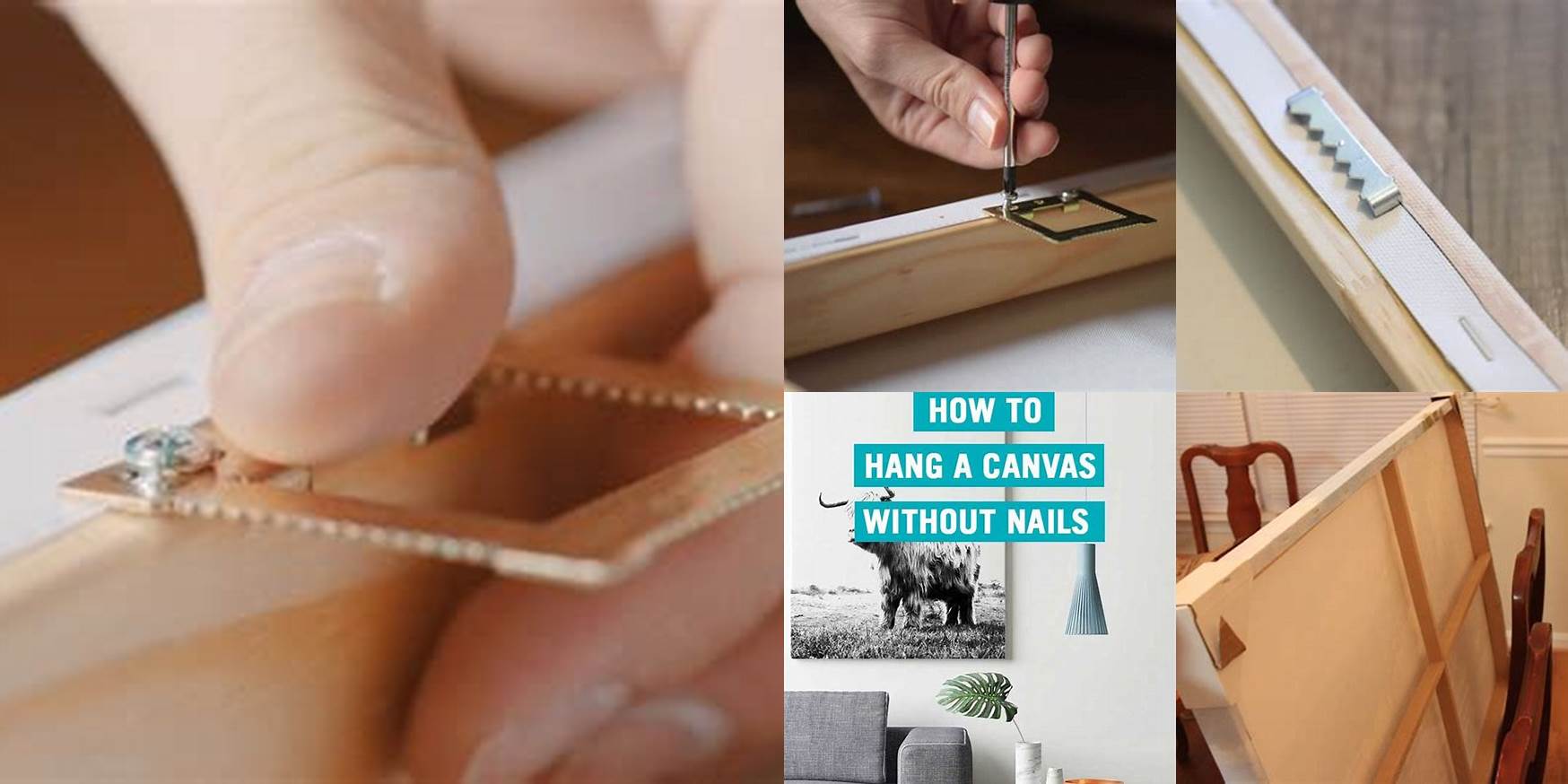 How To Hang Canvas Board Without Nails