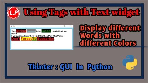 How To Highlight Text In A Tkinter Text Widget