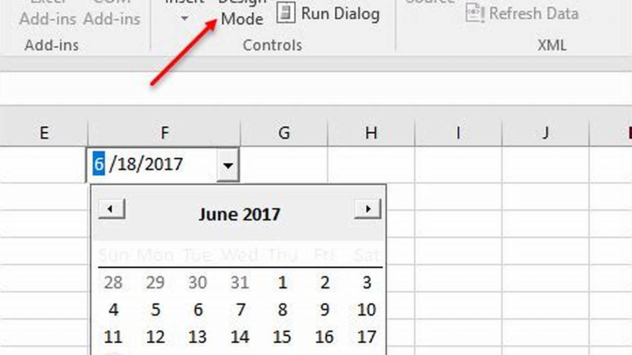 How To Insert Calendar In Excel Drop Down