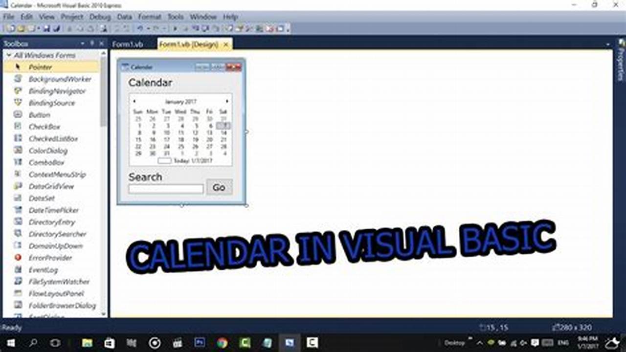 How To Make A Calendar In Visual Basic