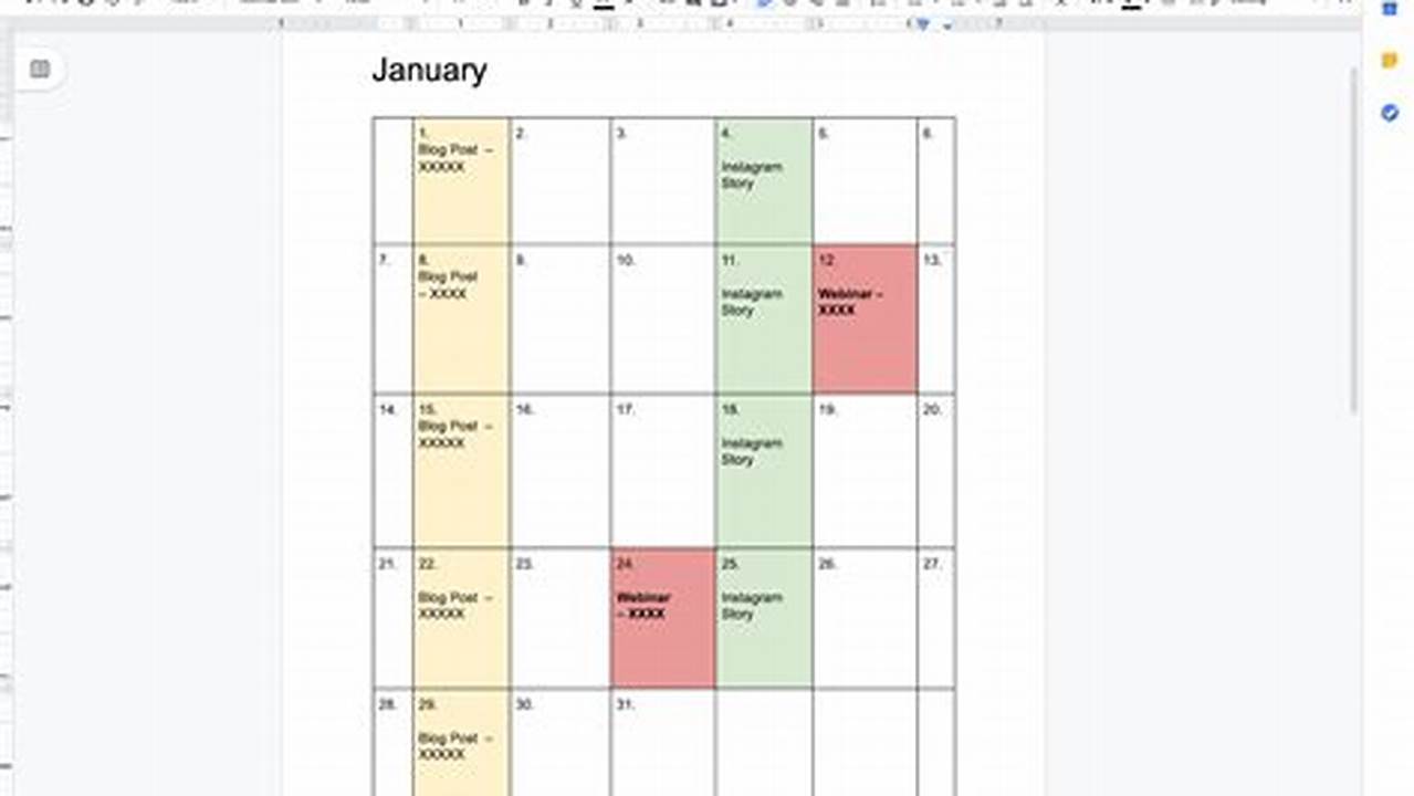 How To Make A Google Docs Calendar