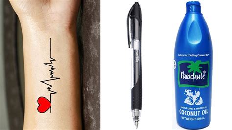 How to Make Permanent Tattoo at Home with Pen & Coconut