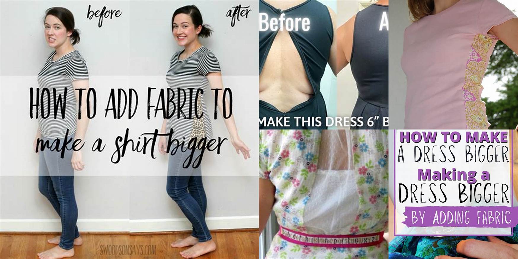 How To Make A Top Bigger By Adding Fabric