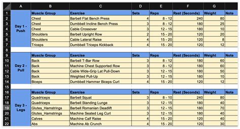 Stunning Excel Template For Workout Plan Sample Personal Budget Spreadsheet