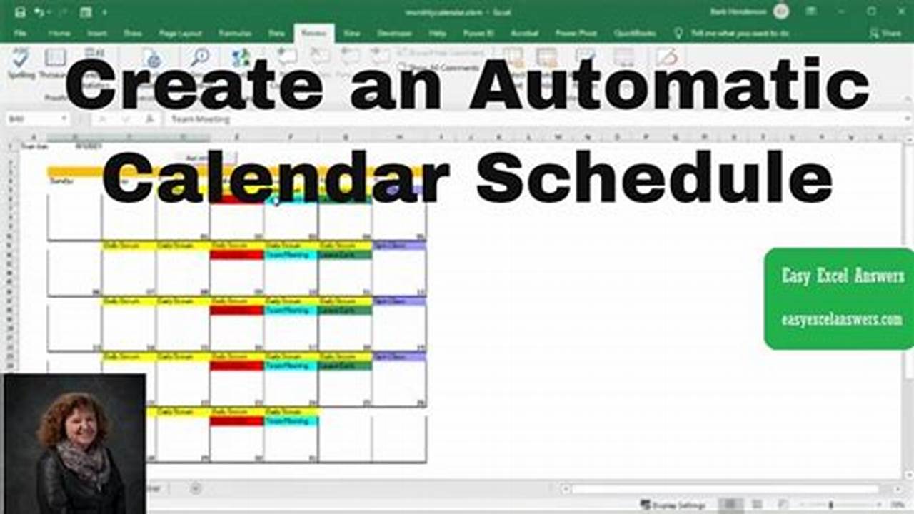 How To Make An Automatic Calendar In Excel